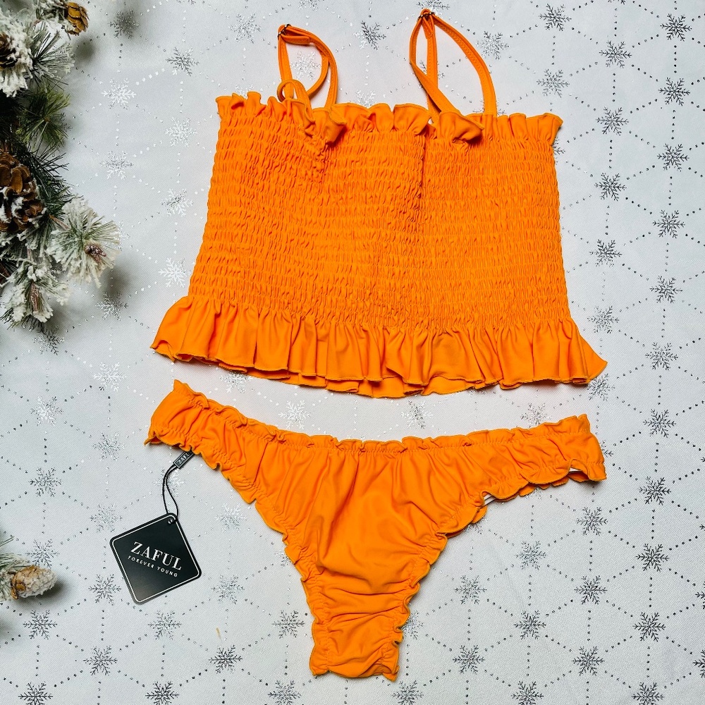 ZAFUL Forever Young Bikini Set - Orange -New- M